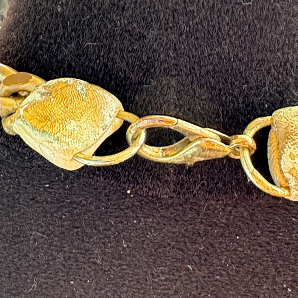 One of a kind Adina Mills Gold and Green Calcite Pendant Necklace - Picture 3 of 7